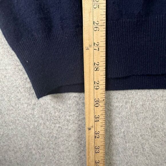 Peter Millar Mens Large 100% Luxe Cashmere Sleeveless Sweater Vest Blue V Neck - Picture 3 of 7